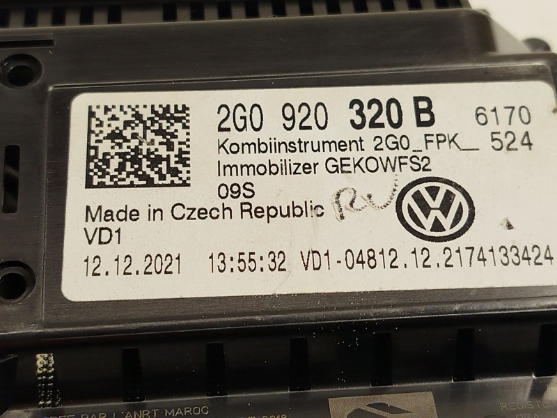 Recambio de cuadro instrumentos para volkswagen t-cross (c11, d31) 1.5 tsi referencia OEM IAM 2G0920320B  A3C0788200201