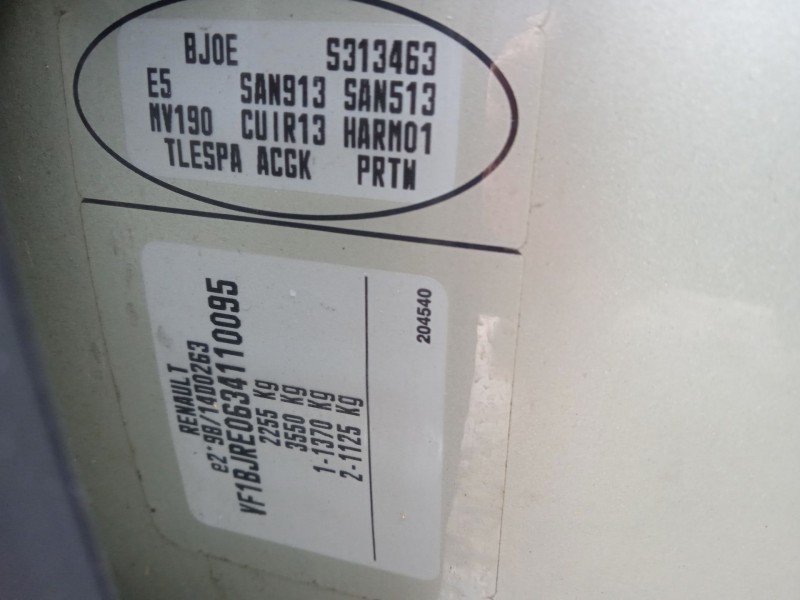 renault vel satis (bj0_) del año 2005