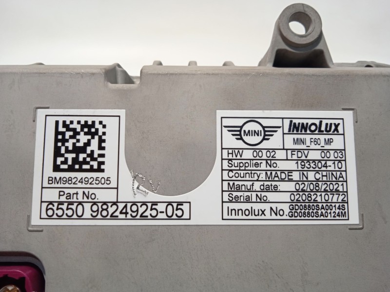 Recambio de pantalla multifuncion para mini mini (f55) cooper referencia OEM IAM 65509824925 65505A477D0 