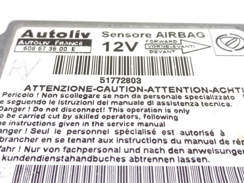 Recambio de centralita airbag para fiat doblo furgón/monospace (223_) 1.9 jtd referencia OEM IAM 608673600E 51772803 - Blanco 4