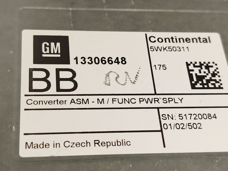 Recambio de modulo electronico para opel mokka / mokka x (j13) 1.6 cdti (_76) referencia OEM IAM 13306648  5WK50311