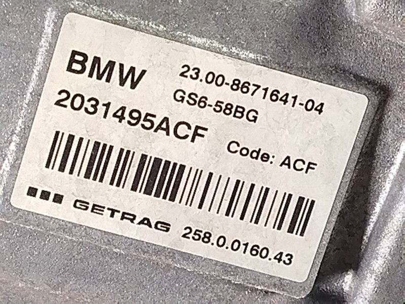 Recambio de caja cambios para mini mini countryman (f60) cooper referencia OEM IAM 23008671641 ACF GS658BG