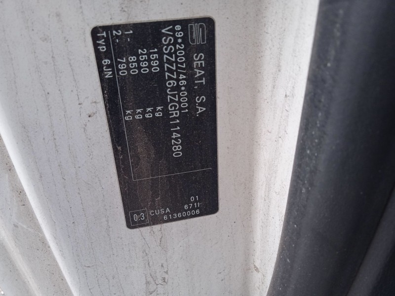 seat ibiza iv sc (6j1, 6p5) del año 2016