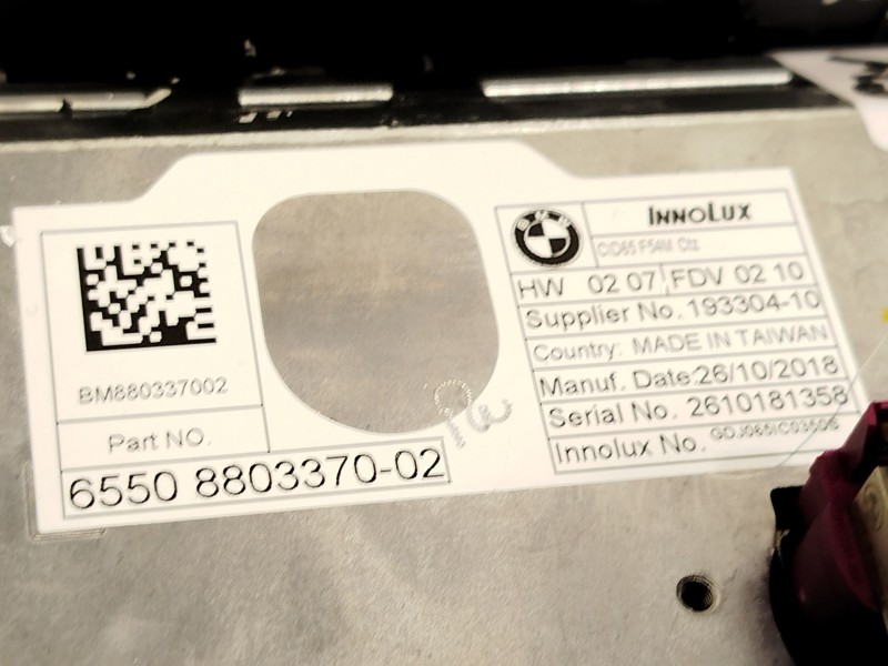 Recambio de pantalla multifuncion para mini mini countryman (f60) cooper referencia OEM IAM 65508803370  