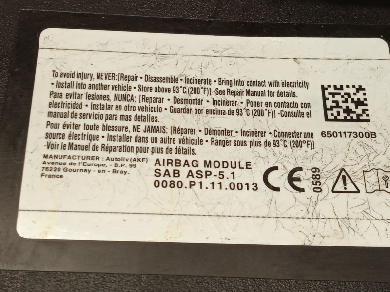 Recambio de airbag lateral delantero izquierdo para honda hr-v (rv) 1.5 ehev referencia OEM IAM 650117300B  