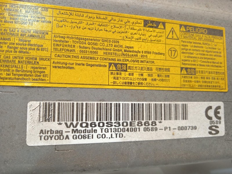 Recambio de airbag delantero izquierdo para subaru outback (bs) 2.0 d awd (bsd) referencia OEM IAM 98301AL010WM  