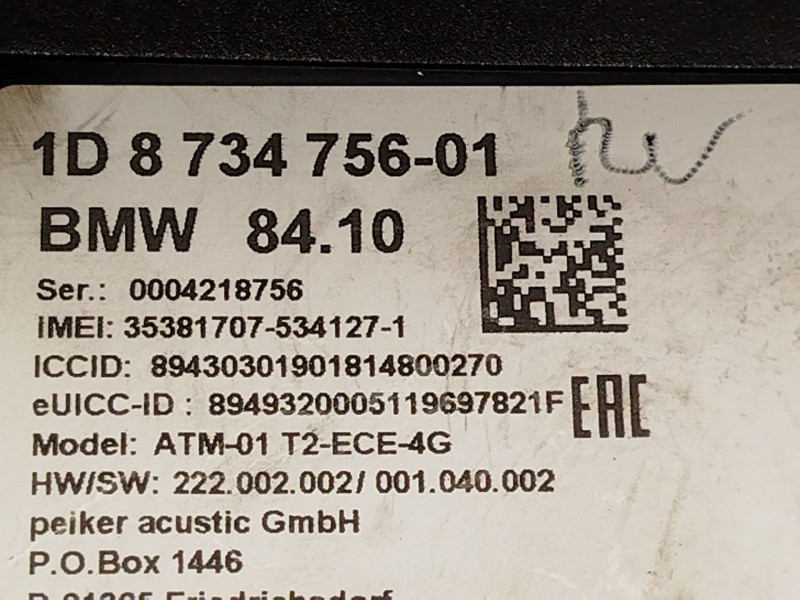 Recambio de modulo electronico para mini mini countryman (f60) cooper referencia OEM IAM 8734756 84108734756 