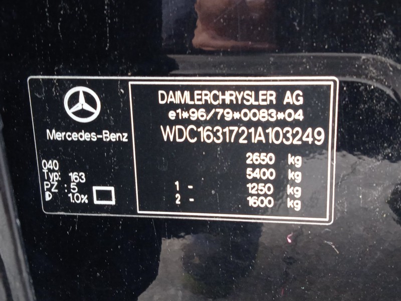 mercedes-benz clase m (w163) del año 1999