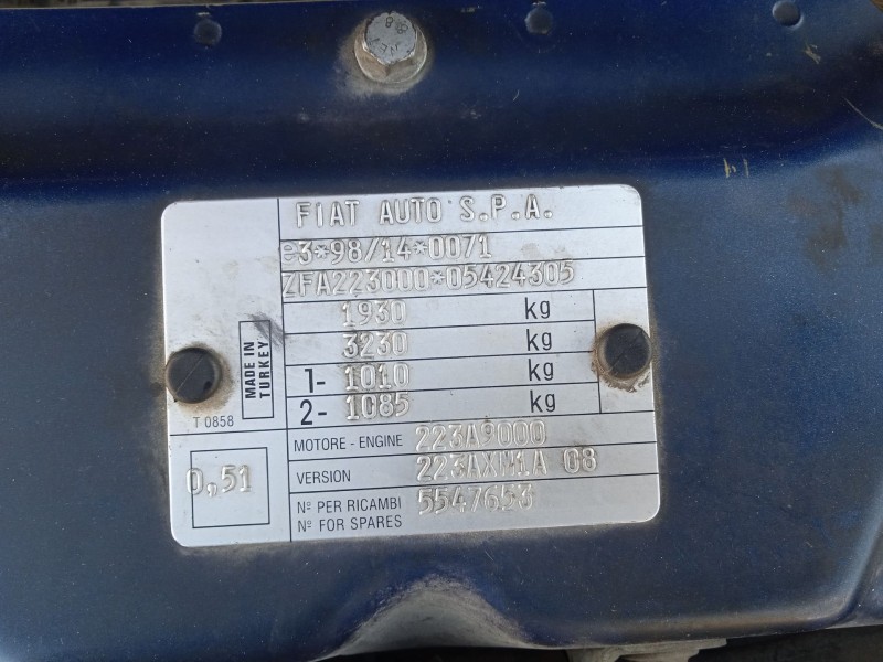 fiat doblo furgoneta/monovolumen (223_) del año 2006