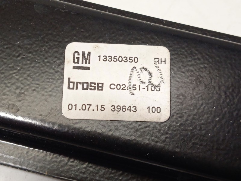 Recambio de elevalunas delantero derecho para opel adam (m13) 1.4 referencia OEM IAM 13350350 20951582 