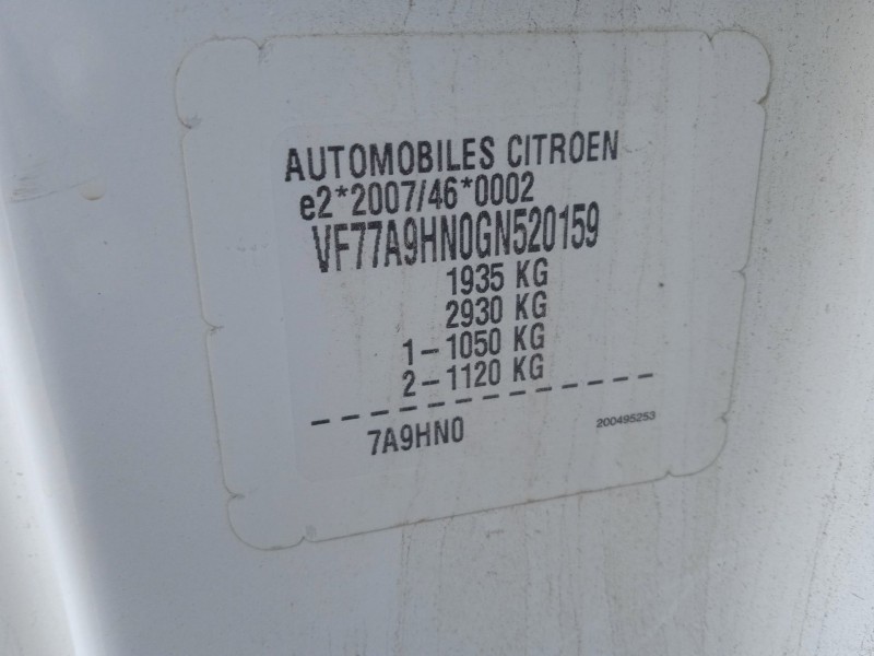 citroën berlingo furgoneta/monovolumen (b9) del año 2016