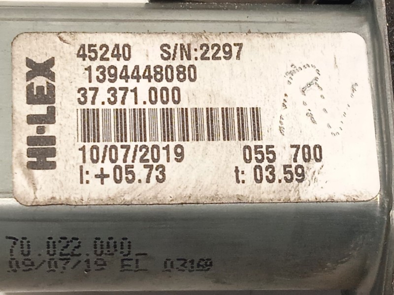 Recambio de elevalunas delantero derecho para peugeot boxer furgoneta 2.0 bluehdi 130 referencia OEM IAM 1394448080  