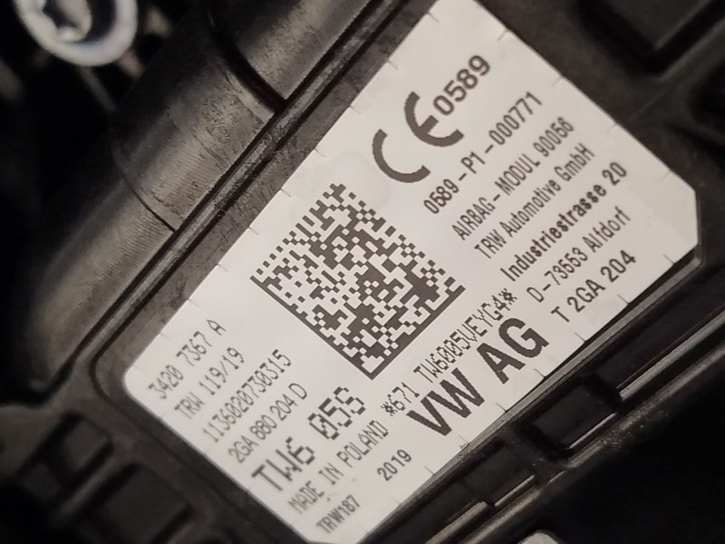 Recambio de salpicadero para volkswagen t-roc (a11, d11) 2.0 tdi referencia OEM IAM 2GA857003A 2GA880504D 2GA857003A82V
