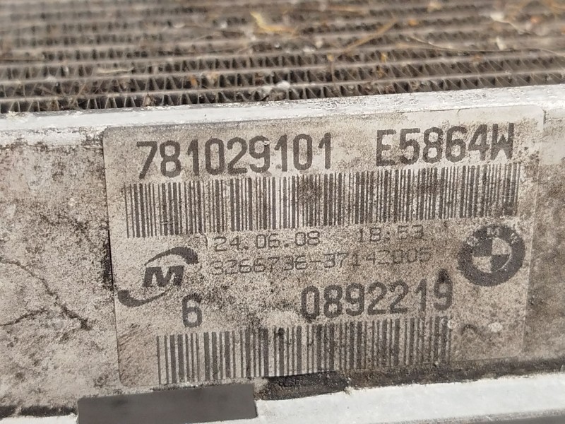 Recambio de radiador agua para bmw 3 coupé (e92) 320 d referencia OEM IAM 7810291 17117788903 
