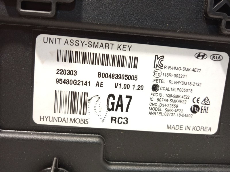 Recambio de modulo electronico para hyundai ioniq (ae) 1.6 gdi hybrid referencia OEM IAM 95480G2141  