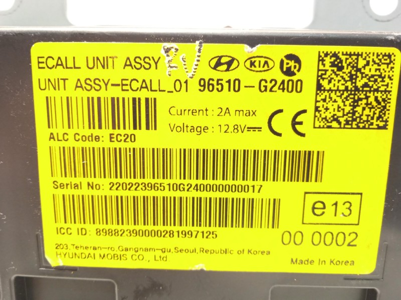 Recambio de modulo electronico para hyundai ioniq (ae) 1.6 gdi hybrid referencia OEM IAM 96510G2400  