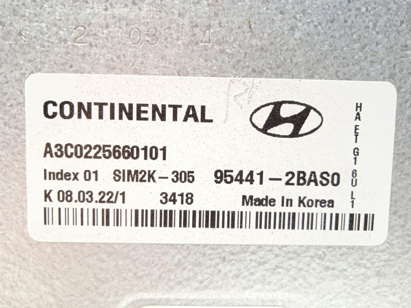 Recambio de centralita cambio automatico para hyundai ioniq (ae) 1.6 gdi hybrid referencia OEM IAM 954412BAS0  A3C0225660101
