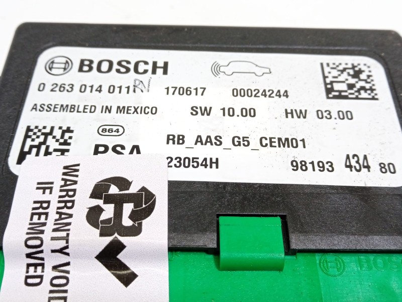 Recambio de modulo electronico para peugeot 2008 i (cu_) 1.6 bluehdi 120 referencia OEM IAM 9819343480  0263014011
