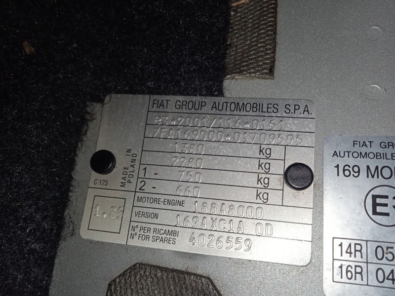 fiat panda / panda classic (169_) del año 2010