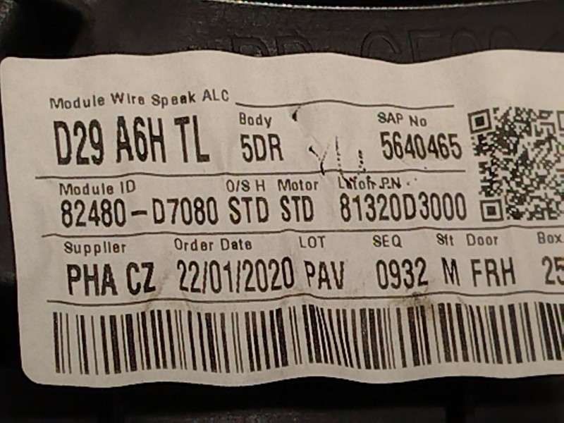 Recambio de elevalunas delantero derecho para hyundai tucson (tl, tle) 1.6 gdi referencia OEM IAM 82480D7080 82460D7000 