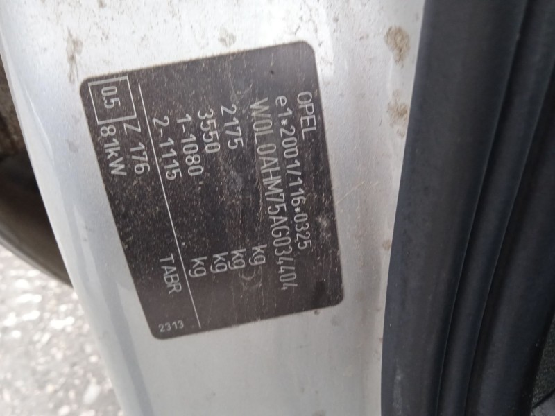 opel zafira / zafira family b (a05) del año 2011