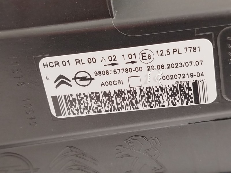 Recambio de faro izquierdo para peugeot expert furgoneta (v_) 1.6 bluehdi 95 referencia OEM IAM 9808567780  