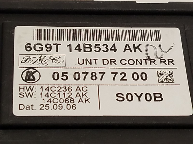 Recambio de centralita confort para ford s-max (wa6) 2.0 tdci referencia OEM IAM 6G9T14B534AK  
