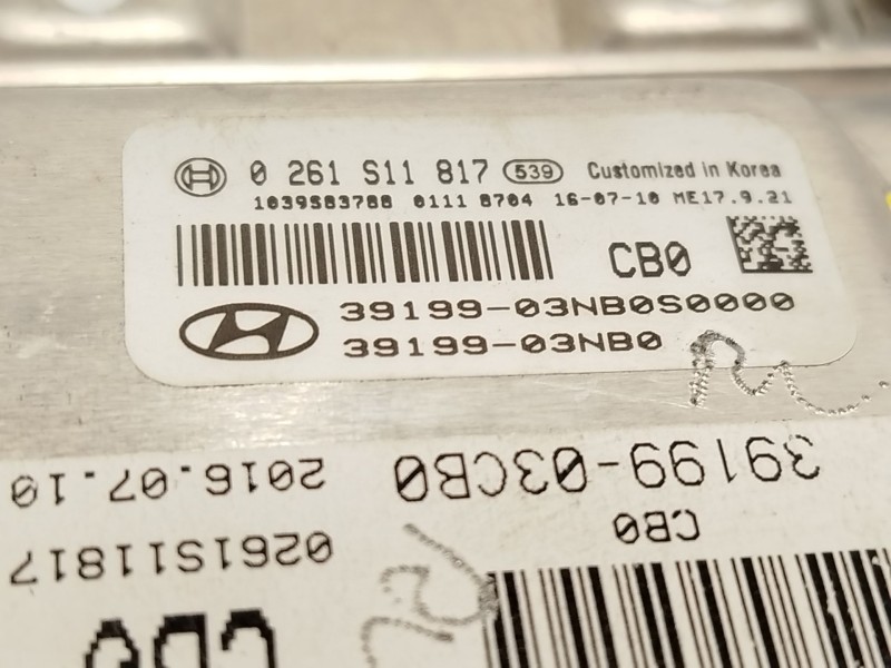 Recambio de centralita motor uce para hyundai i30 (gd) 1.4 referencia OEM IAM 3919903NB0 3919903CB0 0261S11817