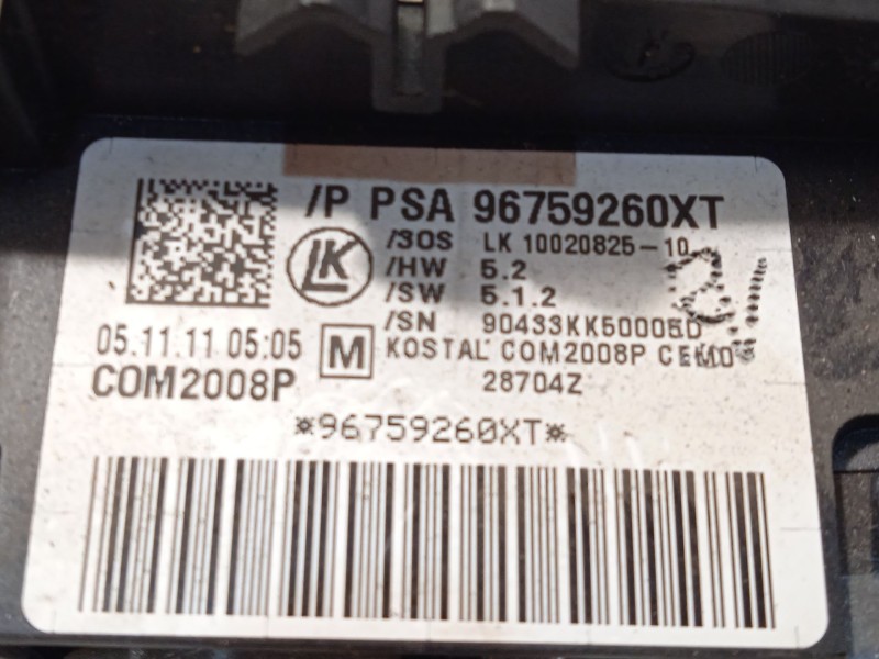 Recambio de mando intermitentes para peugeot 508 i (8d_) 2.0 hdi referencia OEM IAM 96759260XT 6243E0 98199449ZD