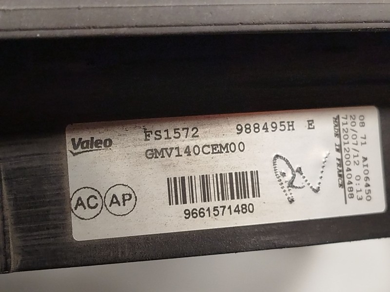 Recambio de electroventilador para peugeot 5008 (0u_, 0e_) 1.6 hdi referencia OEM IAM 9661571480 1253K4 988495H