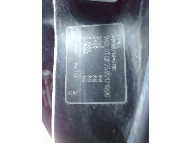 opel zafira a del año 2005