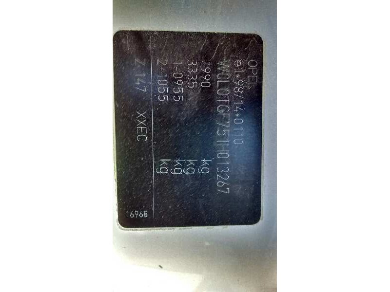 opel zafira a del año 2001