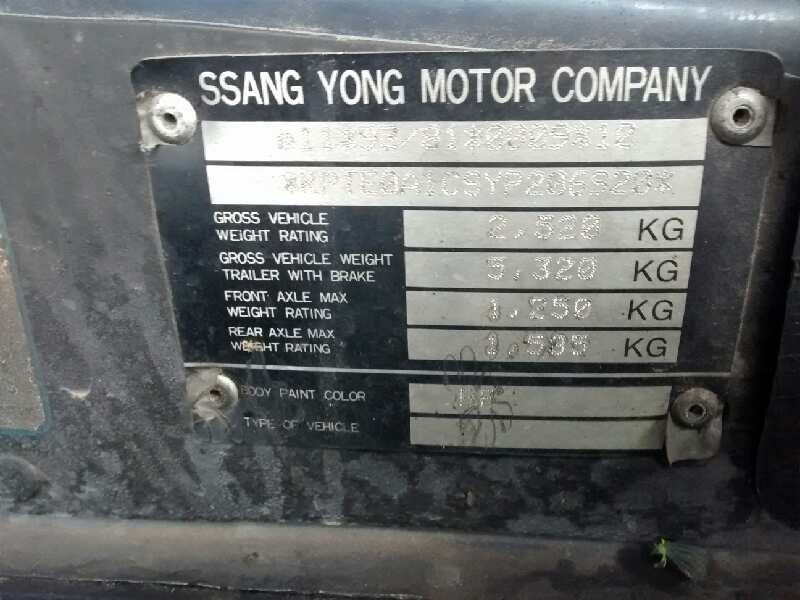 ssangyong musso del año 2001