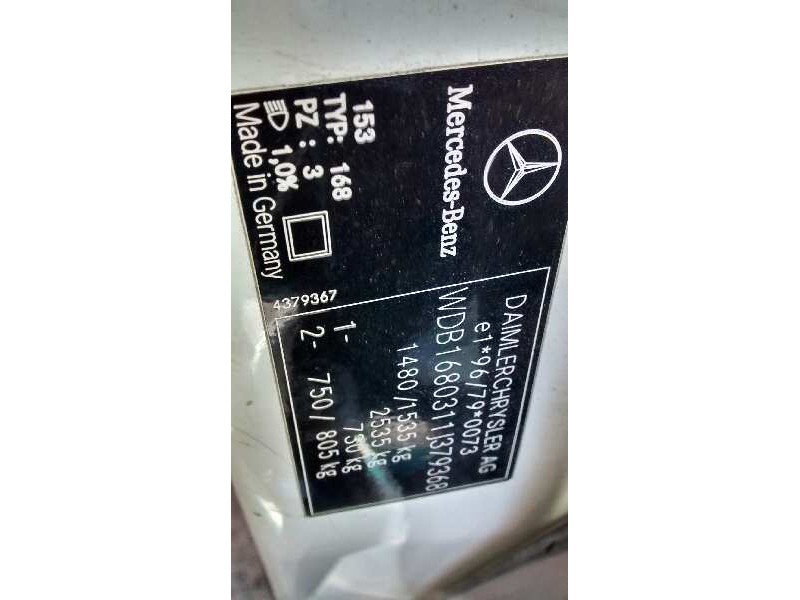 mercedes-benz clase a (w168) del año 2001