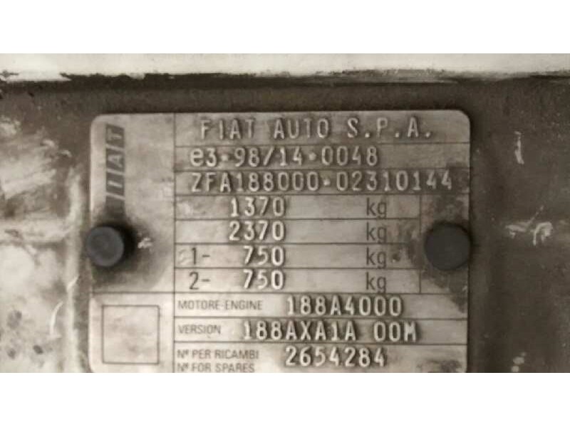 fiat punto berlina (188) del año 2001