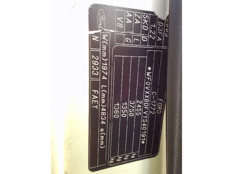 ford transit caja cerrada, corta (fy) (2000 =>) del año 2001