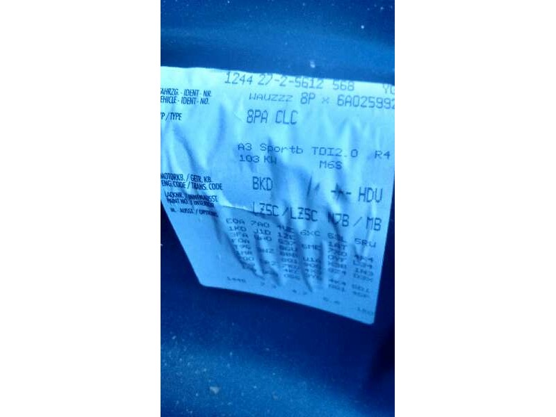 audi a3 sportback (8p) del año 2005