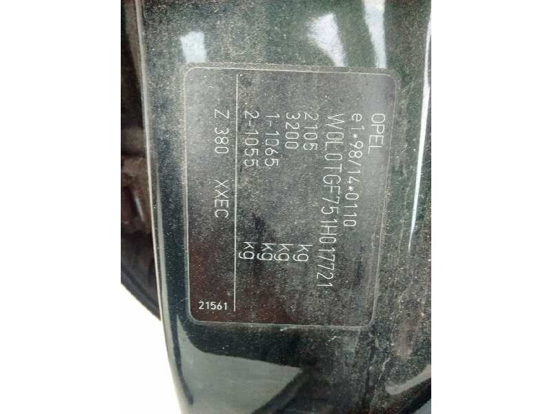 opel zafira a del año 2001