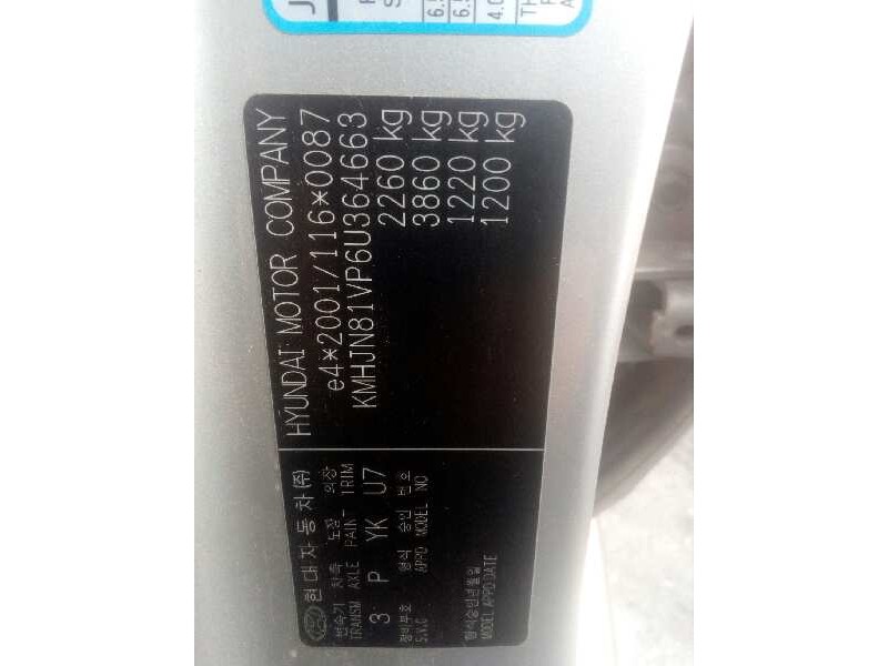 hyundai tucson (jm) del año 2006