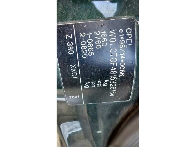 opel astra g berlina del año 2001