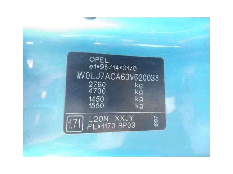 opel vivaro del año 2003