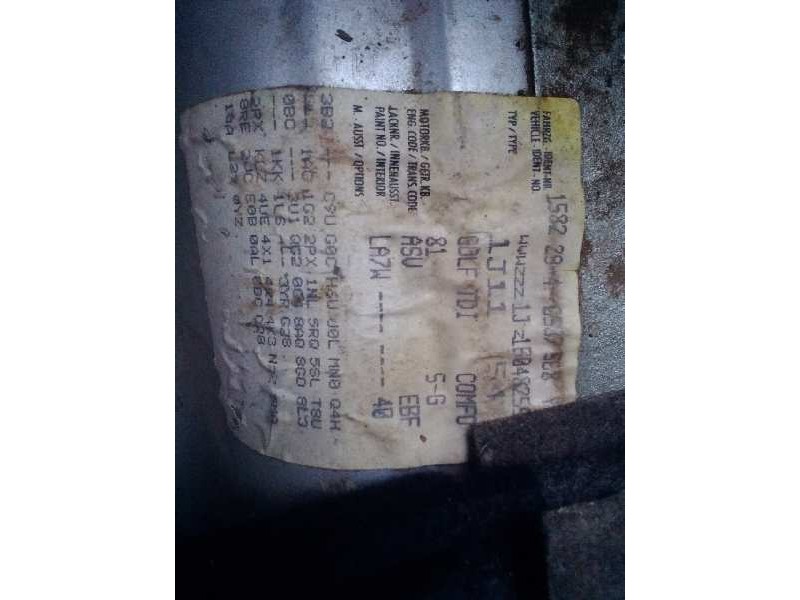 volkswagen golf iv berlina (1j1) del año 2000