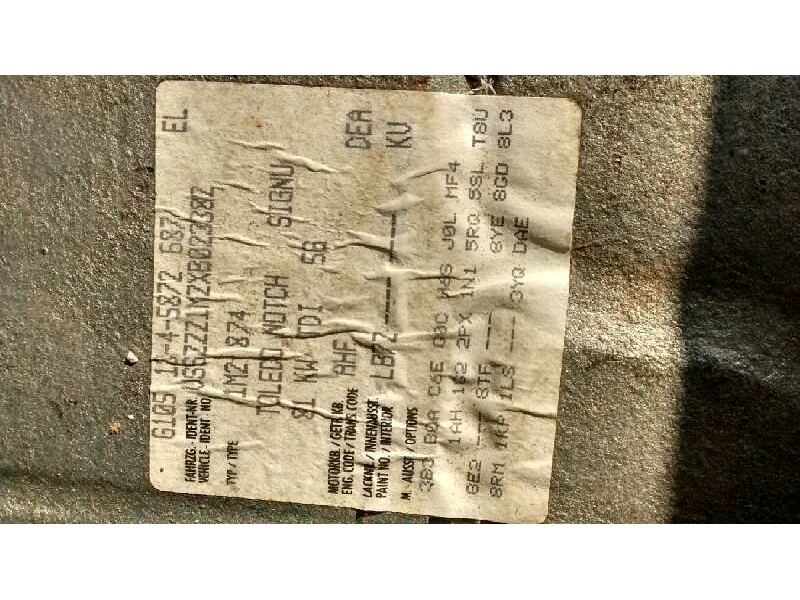 seat toledo (1m2) del año 1999