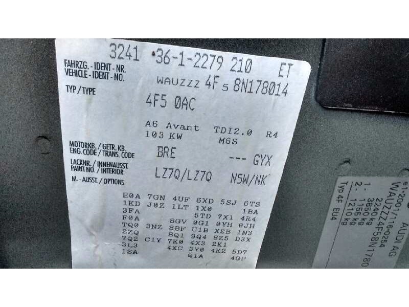 audi a6 avant (4f5) del año 2009