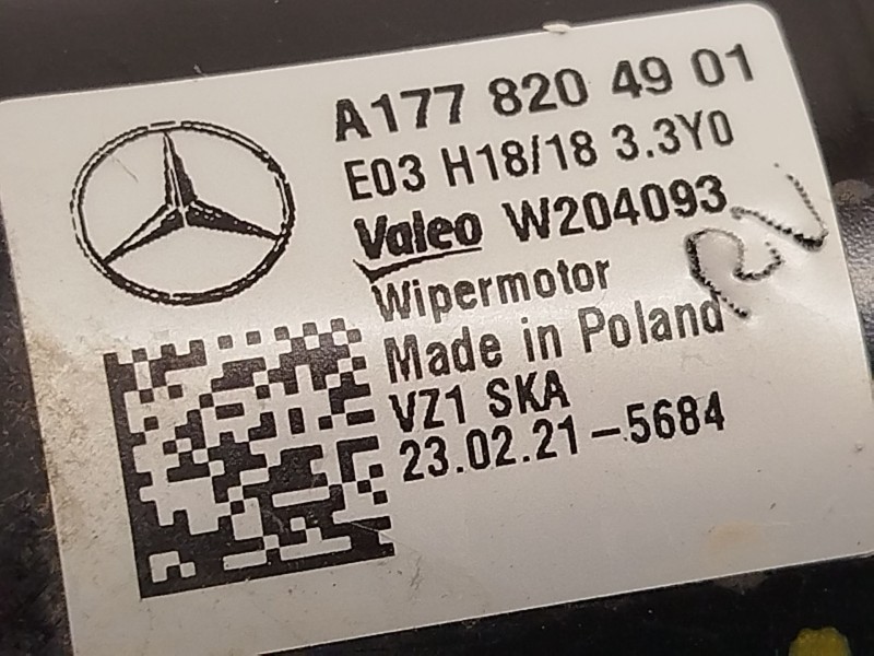 Recambio de motor limpia delantero para mercedes-benz clase a (w177) a 200 mild-hybrid (177.087) referencia OEM IAM A1778204901 
