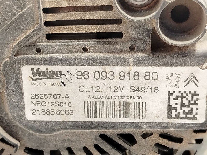 Recambio de alternador para peugeot 2008 (--.2013) allure referencia OEM IAM 9809391880 2625767A NRG12S010
