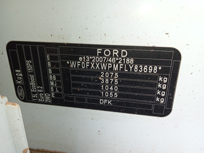 ford kuga iii (dfk) del año 2020