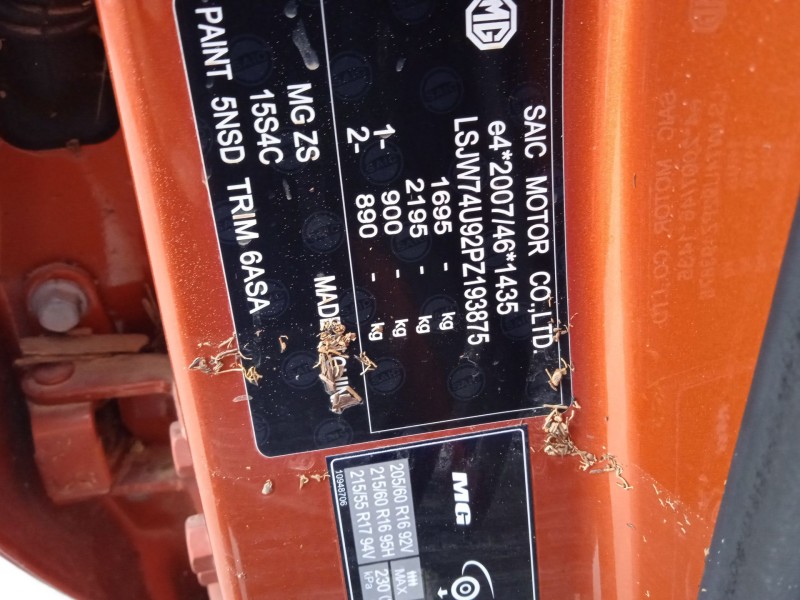 mg mg zs suv del año 2023