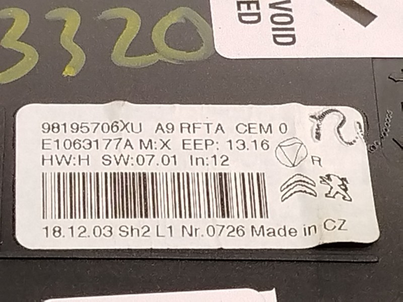 Recambio de mando climatizador para peugeot 2008 (--.2013) allure referencia OEM IAM 98195706XU  