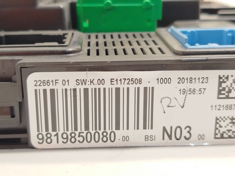 Recambio de caja reles / fusibles para peugeot 2008 (--.2013) allure referencia OEM IAM 9819850080 1663368780 